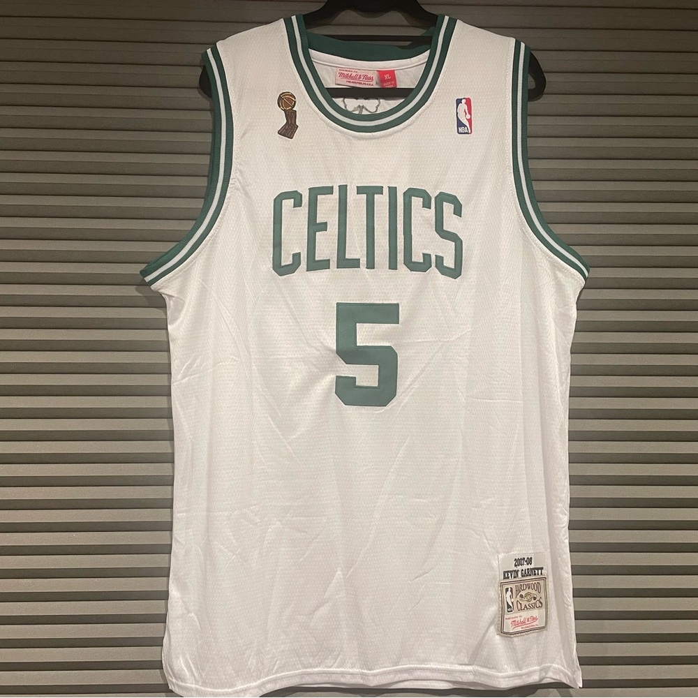 Mitchell & Ness Boston Celtics White #5 Hardwood Classics Jersey